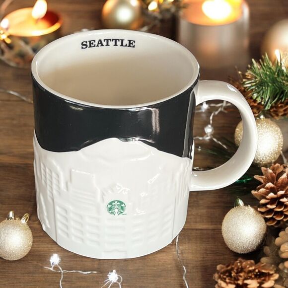 Starbucks Seattle City 3D Relief Mug Ferry Boat 2012 Collector Coffee Cup EUC - Picture 1 of 6